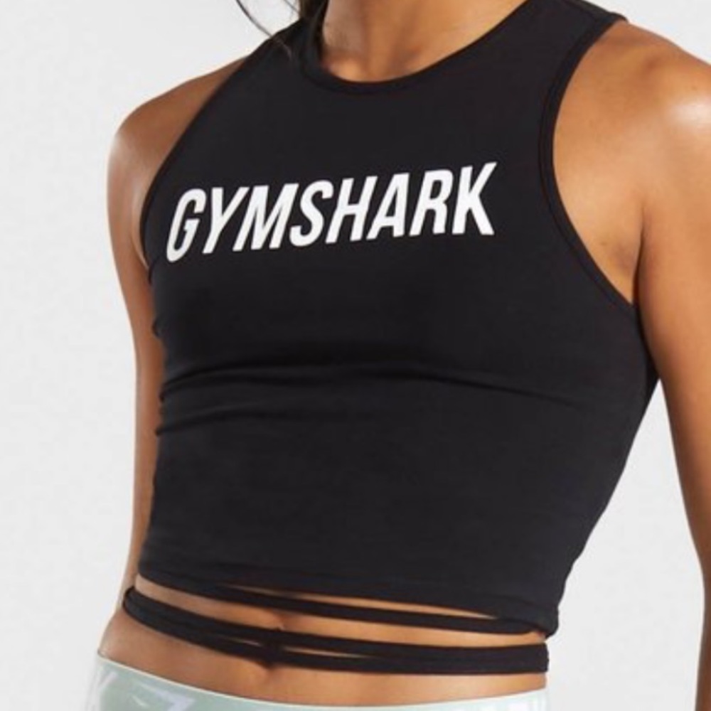 Gymshark cropped top with wrap around ties